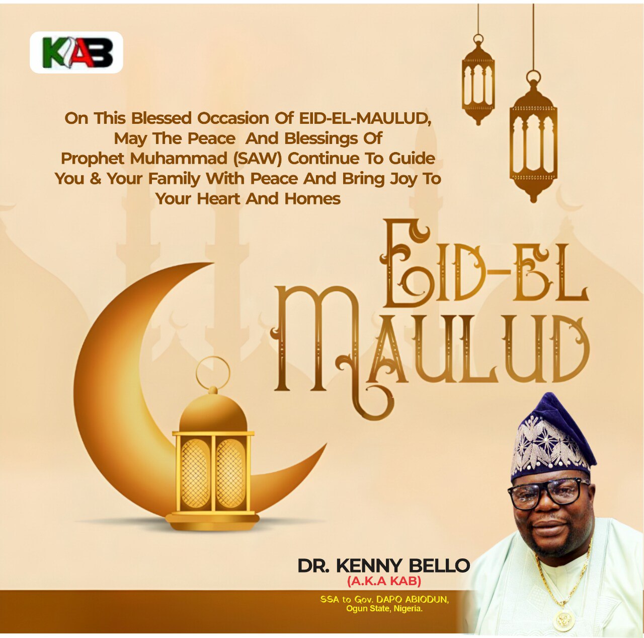 Kenny Bello Felicitates the Muslim Ummah on the Occasion of Eid-El-Maulud